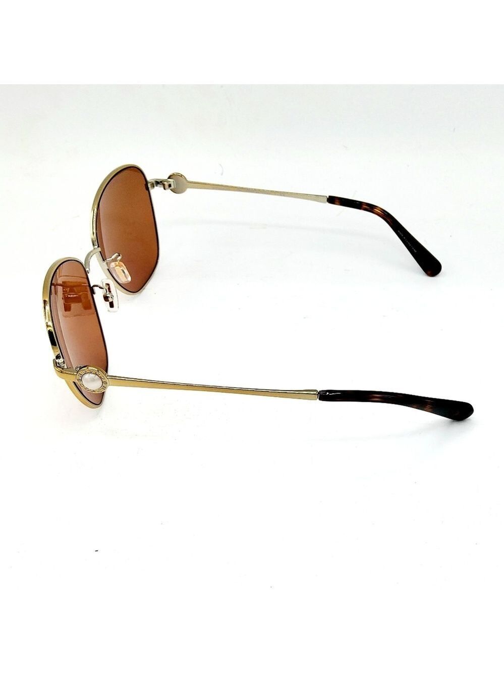 COACH PILOT BUTTERFLY SUNGLASSES LIGHT GOLD 56MM - Picture 4 of 8